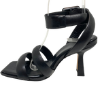 Carrano Ankle Strap Heels  -  Black