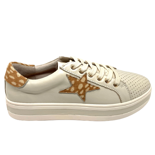 A sneaker with some serious pizazz, these puppies will bring life to any outfit while keeping your feet super happy thanks to extra cushioning and arch support. These also have a removable insole so you can wear your own orthotics with ease.  Featuring a contrasting star and heel trim on a platform sole these leather lace-up sneakers are your season must-haves.