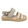 Shima is a summer sandal staple that will elevate your casual style.  It has good coverage across the front of the foot with leather lined raffia and a soft leather strap across the instep offering good support.  A soft padded insole means you'll be comfortable all season long. Django & Juliette.