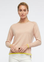 A Z&P take on a classic style, the Essential Stripe Crew. A crowd favourite (and ours too), flattering and fun stripes adorn this loosely structured knit, which fits neatly on the body. Delicate ribbing details make this piece perfect for almost any, and every, occasion. Subtlety hand embroidered with our  ZP essentials logo, this piece is designed to compliment your wardrobe and be worn with love. The cotton cashmere bend makes this piece soft to the touch and comfy to wear. 