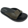 Made from vegan materials this slide is available in three colours...black, brandy and khaki.  It has a contoured sole for comfort and support and is an easy every slide for your summer wardrobe.