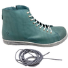 Made from the softest of leathers these fun high top sneakers (or ankle boots) are super comfortable with a removable insole and can be worn with dresses, pants, skirts and shorts. They also come with a second pair of laces so you can change the look!  Colour :  Petrol