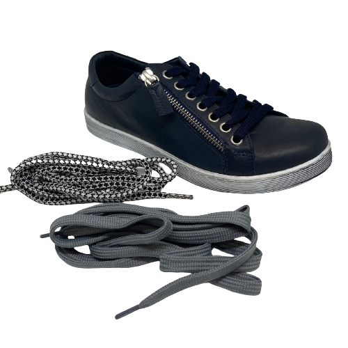 The Token sneaker is tried and tested.  If you haven't already you need to give these favourites a run.  Zipper entry, removable insole, soft leather and generous in width. Choose to either wear the self coloured laces or charcoal. Your feet will love these.  