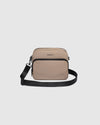 nternal Features	Zip Pocket, Slip Pocket
External Features	Front Side Zip Pocket, Back Side Zip Pocket
Internal Lining	Polyester Recycled Black and White Stripe Logo 100% Lining
Crossbody Strap	Adjustable and Detachable 80-145cm Sateen Strap
Closure	Secure Zip
Body Material	Satin Finish Polyurethane 100%
Hardware	Black
Dimensions	W23 x H19 x D9cm
Weight	0.55kg

