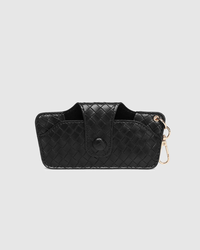 The Louenhide Skittle Sunglass Case is the perfect blend of style and functionality for your everyday eyewear. For ultimate convenience, effortlessly attach to your keys or handbag with the light gold hardware keyring clasp. Without compromising on style, the exterior features a gorgeous vegan leather, while the interior is lined with soft suede material to keep your everyday eyewear protected. Whether it's your favourite sunglasses or your reading glasses, they will stay protected and safe with the secure 