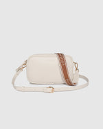 Internal Features	Zip Pocket, Slip Pocket
Internal Lining	Polyester Recycled Beige and White Stripe Logo 100% Lining
Crossbody Strap	Adjustable and Detachable 69-133cm Logo Webbing Strap
PU Strap	Adjustable and Detachable 110-124cm Vegan Leather Strap
Closure	Secure Zip
Body Material	Polyurethane Vegan Leather 100%
Hardware	Light Gold
Dimensions	W23 x H13 x D5cm
Weight	0.8kg