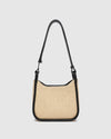 nternal Features	Zip Pocket, Slip Pocket
Internal Lining	Polyester Recycled Beige and White Stripe Logo 100% Lining
Shoulder Strap	Adjustable and Non-Detachable 63-145cm Shoulder Strap
Closure	Secure Zip
Body Material	Raffia 100%
Hardware	Light Gold
Dimensions	W22 x H19.5 x D11cm
Weight	0.562kg
