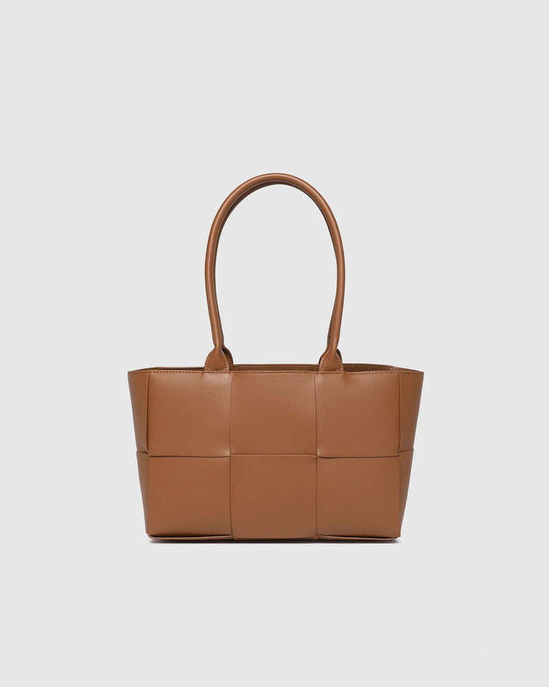 Internal Lining	Polyurethane Vegan Leather 100% Backing
Handle Height	25cm
Closure	Magnetic Clasp
Body Material	Polyurethane Vegan Leather 100%
Hardware	Light Gold
Dimensions	W38 x H21 x D10cm
Weight	0.67kg