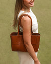 Internal Lining	Polyurethane Vegan Leather 100% Backing
Handle Height	25cm
Closure	Magnetic Clasp
Body Material	Polyurethane Vegan Leather 100%
Hardware	Light Gold
Dimensions	W38 x H21 x D10cm
Weight	0.67kg