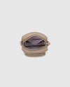 Internal Features	Slip Pocket
External Features	Front Side Slip Pocket, Front Side Zip Pocket
Internal Lining	Polyester Recycled Beige and White Stripe Logo 100% Lining
Crossbody Strap	Adjustable and Detachable 72-130cm Sateen Webbing Strap
Closure	Secure Zip
Body Material	Nylon 100%
Hardware	Light Gold
Dimensions	W13 x H19 x D7cm
Weight	0.35kg