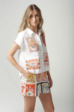 Cloth+Paper+Scissors - Rodeo Print Shorts