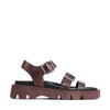 On trend as always with Eos is this chunky, comfortable flat sandal with smooth leather straps, y back and silver buckles.