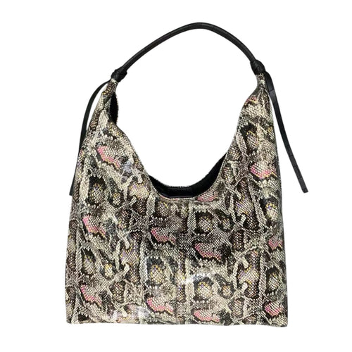 metallic snake leather tote bag, l'ora d'oro