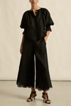 Embroidered with a delicate floral motif and finished with a scalloped hem, the apprise pant is a refined take on vacation dressing.&nbsp; fresh approach to volume and texture, the dawn top offers bespoke embroidered artistry in a tonal hue.

100% linen finished in a t

100% linen
bespoke embroidery with scalloped edge
cropped, wide-leg silhouette
high-waisted fit with side zip and clasp
elasticated back waistband for comfort
functional side pockets
designed to pair with the dawn top as a vacation-ready set