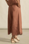 100% linen
bespoke embroidery with scalloped edge
cropped, wide-leg silhouette
high-waisted fit with side zip and clasp
elasticated back waistband for comfort
functional side pockets
designed to pair with the dawn top as a vacation-ready set
