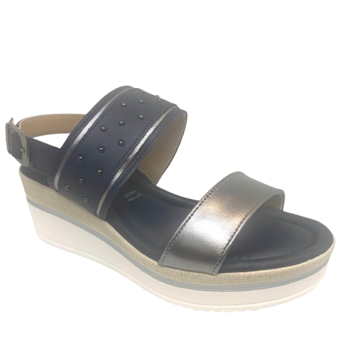 aurora sundowner wedge navy and gun