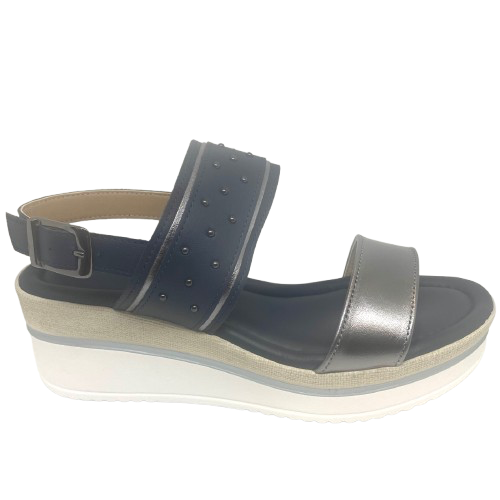 aurora sundowner wedge navy and gun