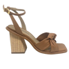 brazilio tan heel with ankle strap and cane look heel
