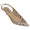 Here is a great trans seasonal heel that will effortlessly see you from the office to an occasion. The laser cut work not only creates interest but also allows for the leather to mould easily to your foot shape. The light beige colour is also a great neutral. Made in Brazil it boasts a 7cm slim heel.