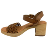 zeta tan leather and raffia platform sandal