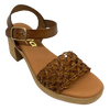 zeta tan leather and raffia platform sandal