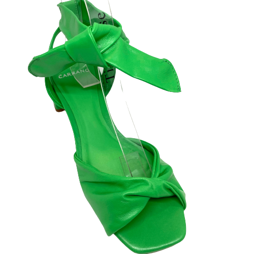 Green sales satin heels