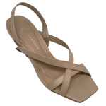 carrano strappy nude sandal with 7cm curved heel.