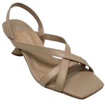 carrano strappy nude sandal with 7cm curved heel.
