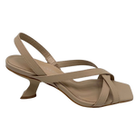 carrano strappy nude sandal with 7cm curved heel.