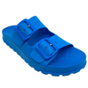 These fun PVC little slides are made in Brazil and are perfect for our hot, wet summer months. Super comfy, these are bound to become your new "go to's". Available in bright green, bright fuchsia pink, yellow and blue.