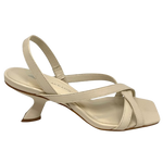 carrano strappy vanilla sandal with 7cm curved heel.