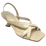 carrano strappy vanilla sandal with 7cm curved heel.