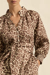 designed for comfort and versatility, it blends feminine form with a fluid feel. crafted in the zk exclusive ocelot print, a neutral take on the classic leopard trend.

100% linen crafted for trans-seasonal wear
high stand collar and soft 3/4 sleeve for balance
elasticated cuffs and shell buttons provide practical detail
off-the-body fit and wide belt for personalised styling
versatile for everyday, travel, or elevated casual