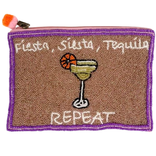 zoda beaded clutch fiesta siesta tequila