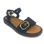 granada black sandal, PU, Los Cabos, adjustable front