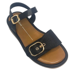 granada black sandal, PU, Los Cabos, adjustable front