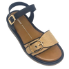 granada sandal caramel, PU, buckle front, los cabos