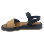 granada sandal caramel, PU, buckle front, los cabos
