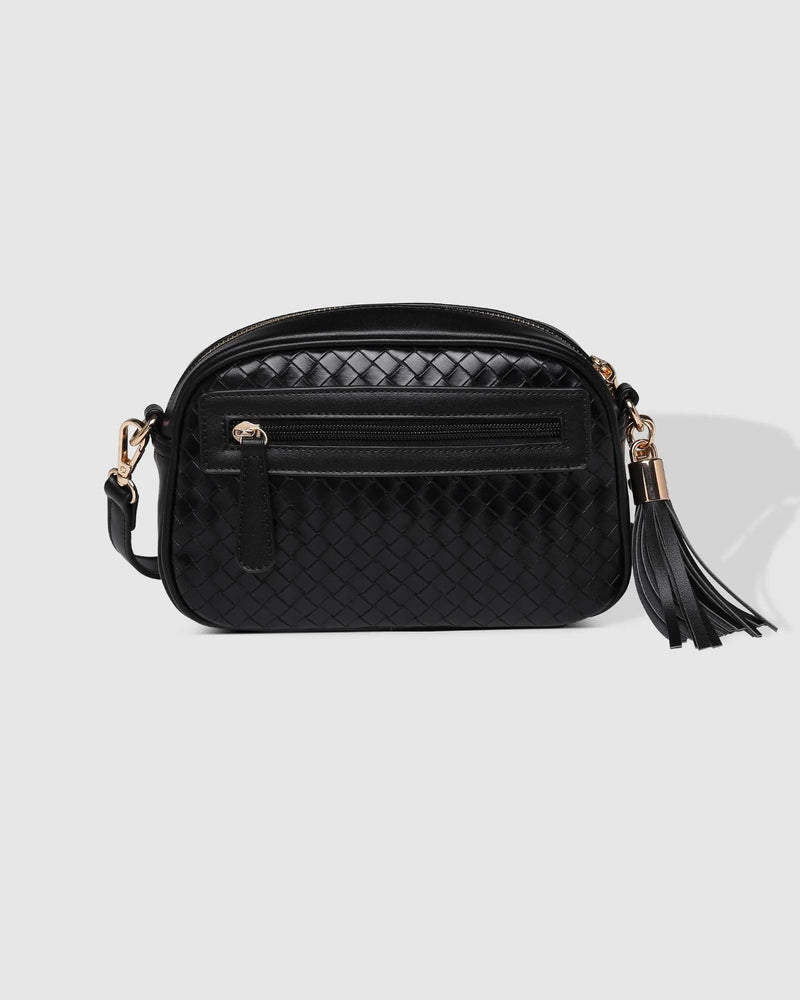 The Louenhide Jacinta Black Woven Crossbody Bag is the ultimate everyday bag for women looking for style without compromising function. Now available in two new woven print textures to add to your collection of classic camera bags. Walk out in style with this casual women’s crossbody bag and keep your essentials secure with its slip and zip pockets. The Jacinta Black is a staple in the Louenhide world, loved by women of all ages and style.