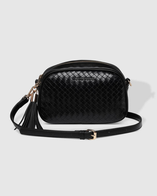 The Louenhide Jacinta Black Woven Crossbody Bag is the ultimate everyday bag for women looking for style without compromising function. Now available in two new woven print textures to add to your collection of classic camera bags. Walk out in style with this casual women’s crossbody bag and keep your essentials secure with its slip and zip pockets. The Jacinta Black is a staple in the Louenhide world, loved by women of all ages and style.