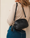 The Louenhide Jacinta Black Woven Crossbody Bag is the ultimate everyday bag for women looking for style without compromising function. Now available in two new woven print textures to add to your collection of classic camera bags. Walk out in style with this casual women’s crossbody bag and keep your essentials secure with its slip and zip pockets. The Jacinta Black is a staple in the Louenhide world, loved by women of all ages and style.