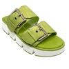 Hello Summer! A pair of slides for a fresh and easy look for the weekend.  Made from man made products with a chunky white sole, these are a must have. Los Cabos Mady Splice