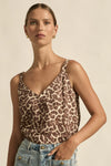 your essential layering piece - refined and ready for summer.

100% linen
wide-set straps for ease and wearability
v-neckline adds a flattering touch
perfect alone or layered under jackets
crafted in the zk exclusive ocelot print, a neutral take on the classic leopard trend.