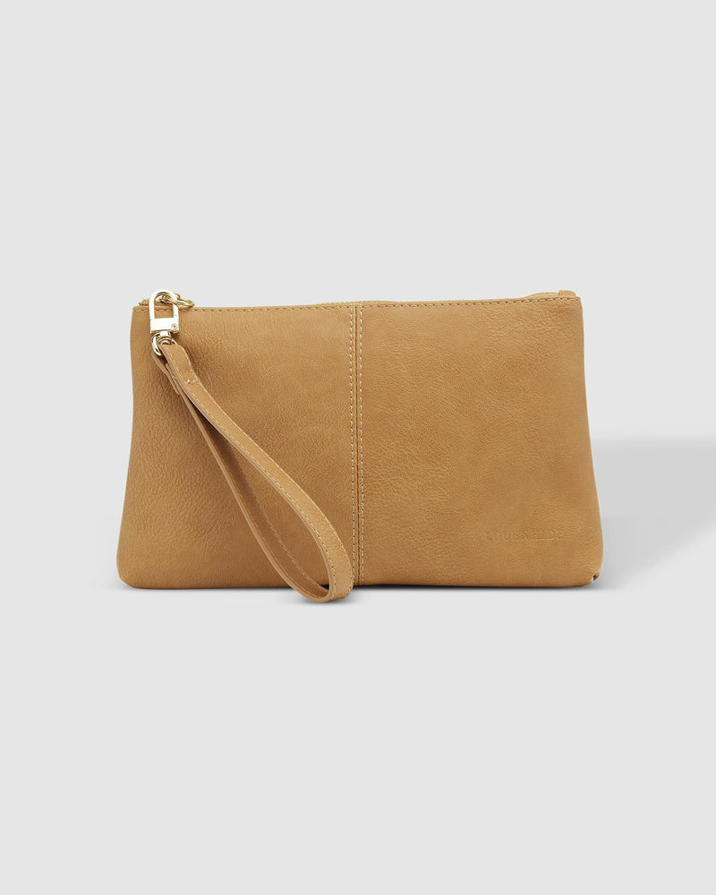 The Louenhide Mimi Clutch is your new everyday staple. Where elegance meets functionality, this compact silhouette can effortlessly transform your style from day to night. Style and wear the webbing wristlet for a more casual everyday look, or interchange for the matching vegan leather wristlet to elevate your night out attire. Made from a smooth vegan leather, this casual women's clutch offers ample space fit for all your everyday essentials. 