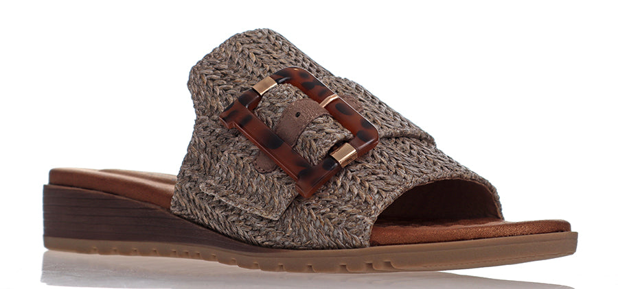 Mivari Slide in Stone Raffia Mivari Slide in Stone Raffia