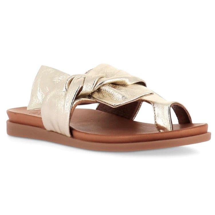 You'll be destined for comfort in these moulded sole thongs. A soft leather upper in gold will have you happily slipping into these for lots of occasions,