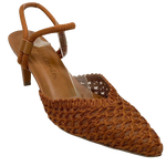 <p>An elegant shoe that's comfortable too. A mesh underlay over crochet pointed toe with an 8cm heel makes these light and easy to wear.&nbsp;</p> <p>Valerio Conte</p> <p>Made in Brazil</p>