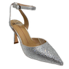 <p>Teya is a statement shoe for that formal occasion. It has an elegant 9cm heel and a silver satin upper encrusted with jewels. Certainly a shoe that would be very happy on a red carpet.</p> <p>Mollini</p>