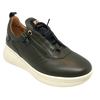 Sneakers by Alfie &amp; Evie are always great and this little one with its new look bulbous white sole, elastic laces, zip entry and black patent leather trims is not exception.
