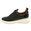Sneakers by Alfie &amp; Evie are always great and this little one with its new look bulbous white sole, elastic laces, zip entry and black patent leather trims is not exception.